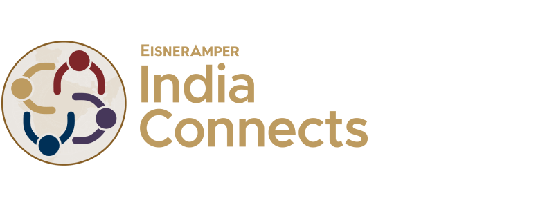 Logo features four figures and text reading EisnerAmper India Connects.