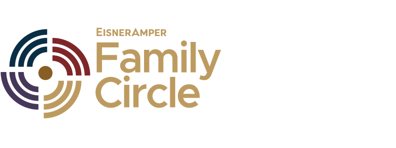 Logo with concentric circles and text "Family Circle."